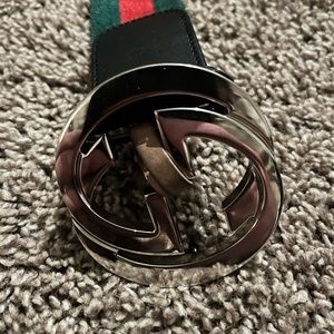 Gucci belt red and green classic